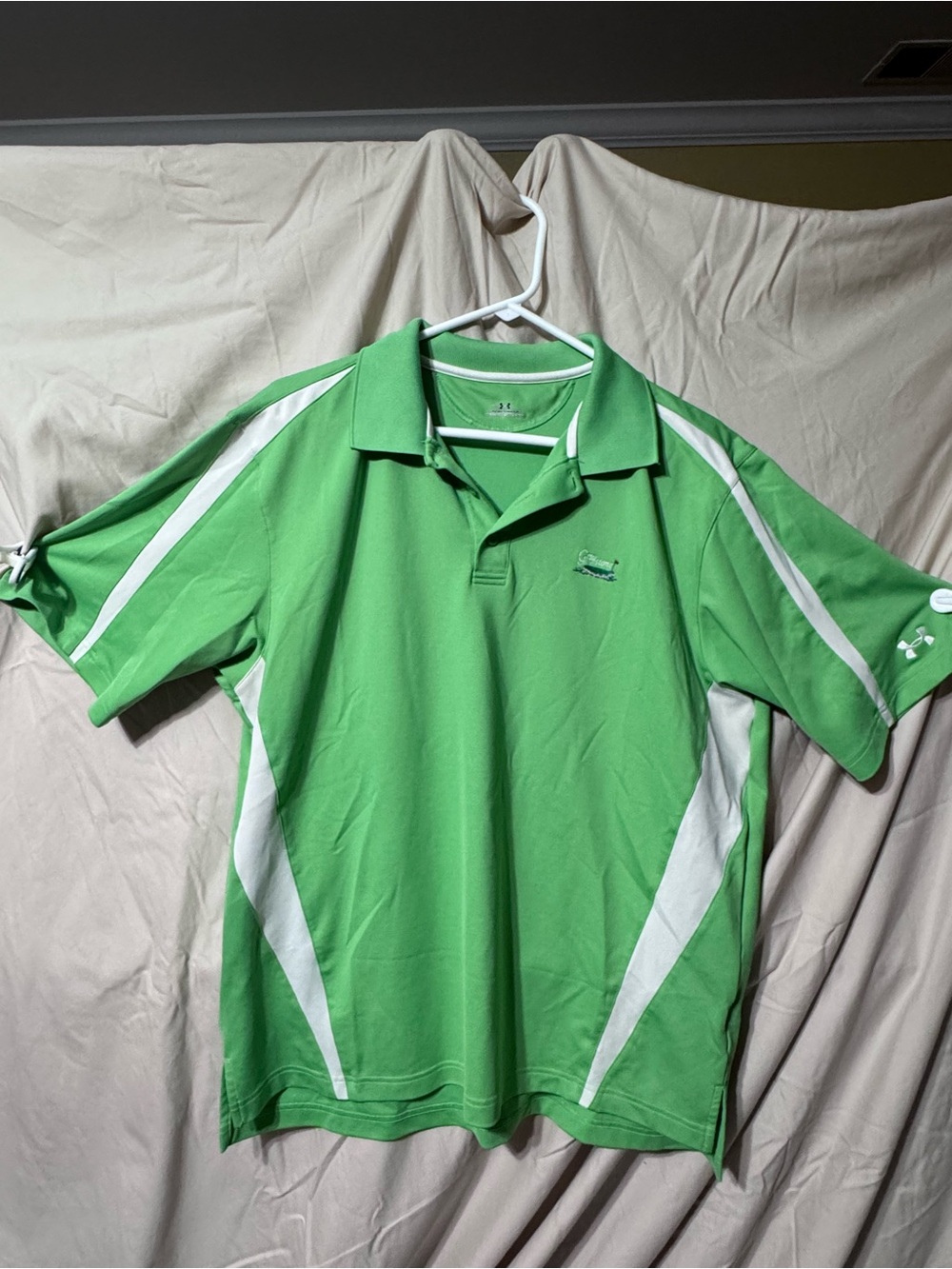 Under Armour Lime Green Polo with White Accents